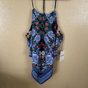 O.L.M. floral print bandana top